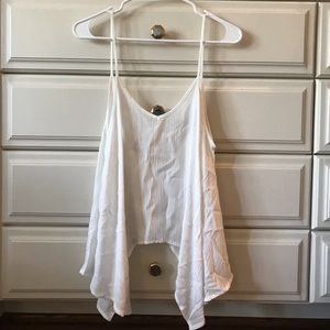 white flowy top